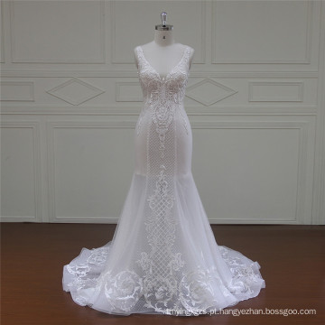 Venda quente plissado organza vestido de noiva 2016 (xf16035)